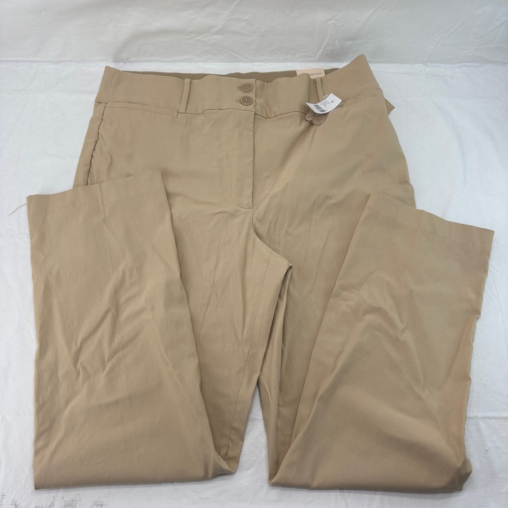 Lane Bryant 4 Season Straight Leg Khaki Dress Pants Size 18 High Rise Stretch